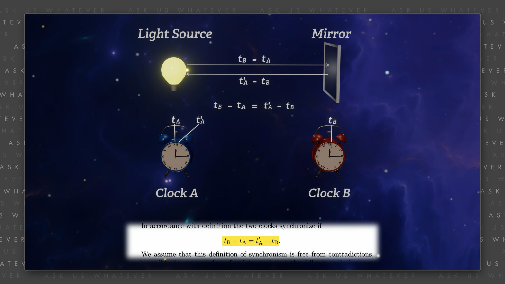Episode 7.2 Einstein Synchronization Ask Us Whatever